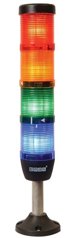 IK Serisi Dört Katlı 24V AC/DC 100mm Borulu Plastik Ayaklı LED Kolon 50mm